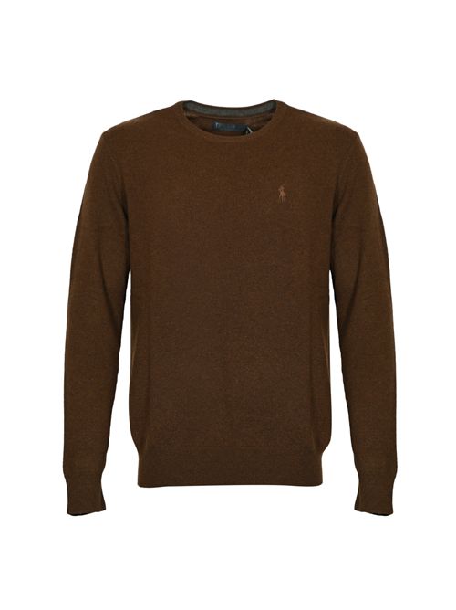 Maglia in lana con logo Brown POLO RALPH LAUREN | 710974148011